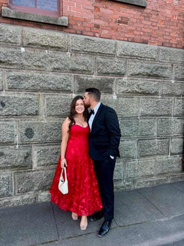 Customer photo review of Lady in Red Dress by Bariano - RENTAL