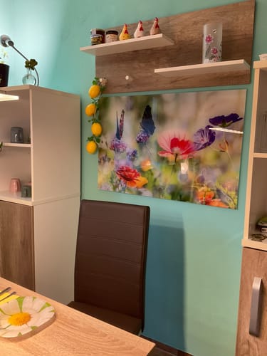 Customer photo review of Acrylglasbild | Blumenwiese mit Schmetterlingen | Querformat