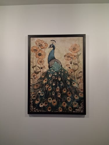 Customer photo review of Enchanted Peacock Print