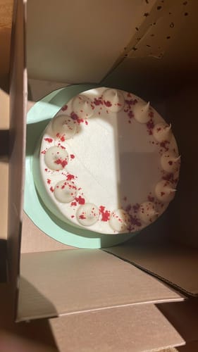 Customer photo review of Classic Red Velvet Cake