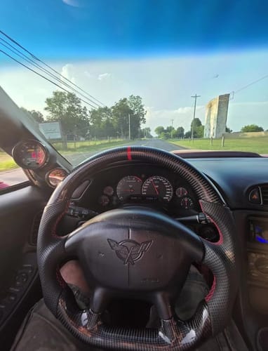 Customer photo review of Genuine Carbon Fiber Steering Wheel For C5 Corvette 1997-2004