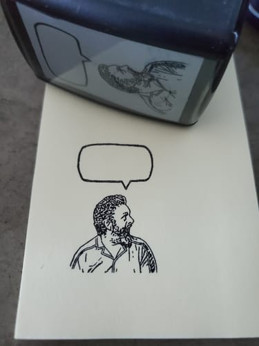 Customer photo review of Face Stamp - 1⅛" x 2"﹘CA