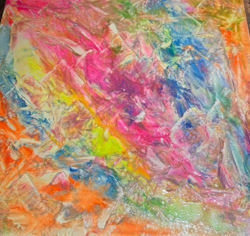 Customer photo review of 5 x 120ml Aquarylic Color Neon Set inklusive Videokurs