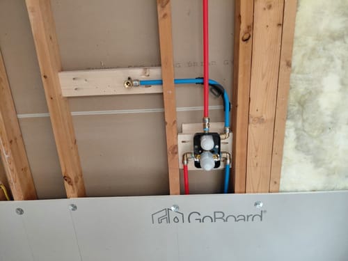 Customer photo review of 2-Handle Valve and Trim with Built-In Diverter