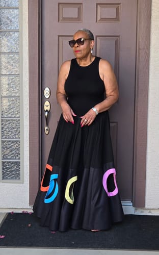 Jessica B. review of Sleeveless Hollow Pleated Split-Joint Round-neck Maxi Dresses image 1 out of 4