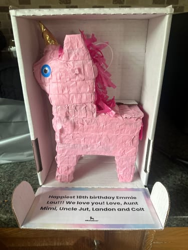 Customer photo review of Magical Birthday Piñatagram