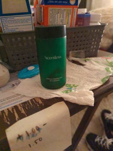 Customer photo review of Scentless Deodorant Supplement