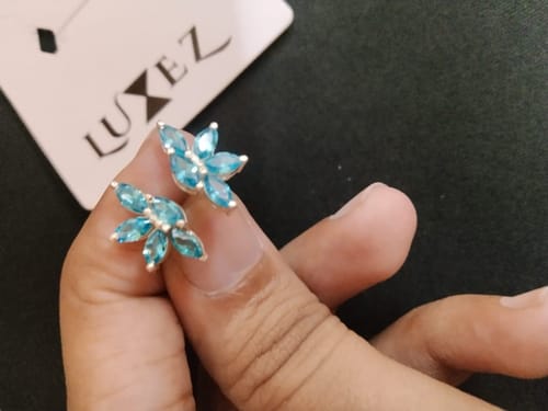 Customer photo review of Aquamarine Marquise Studs