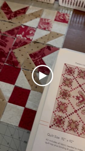 Customer video review of Crimson Crown - Quilt Kit - En Rouge (92" x 92")