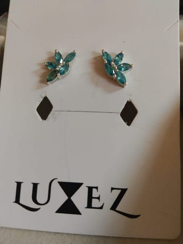 Customer photo review of Aquamarine Marquise Studs