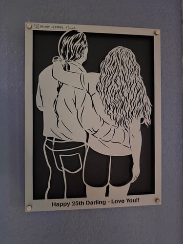 Customer photo review of Custom Metal Portrait