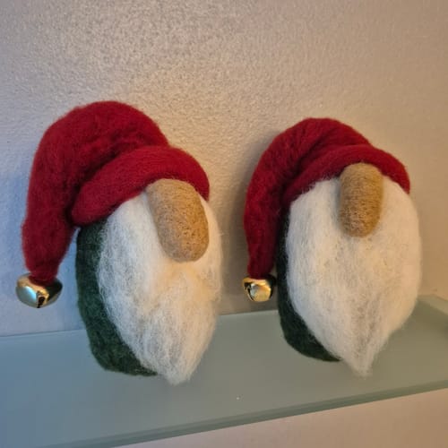 Customer photo review of Christmas Gnome Mini Needle Felting Kit