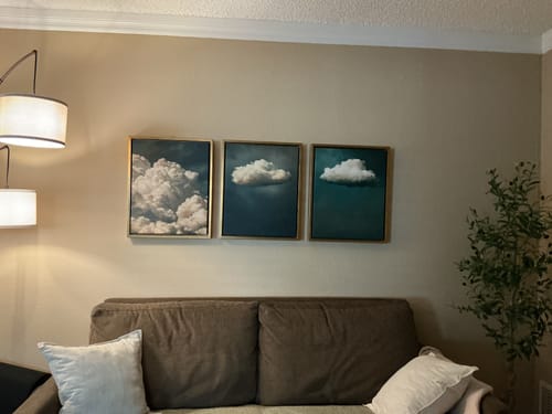 Customer photo review of Vintage Billowing Clouds Print