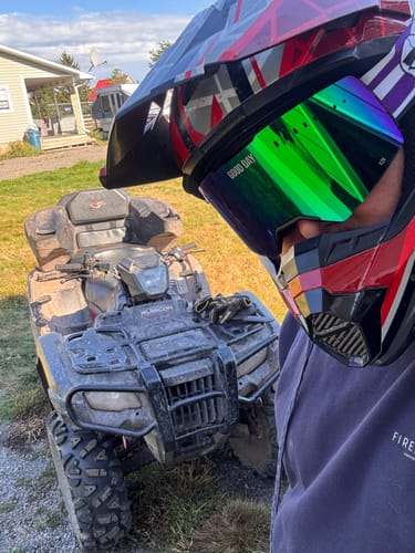Customer photo review of The Valorie Moto/MTB Goggle - Shred Green Lens
