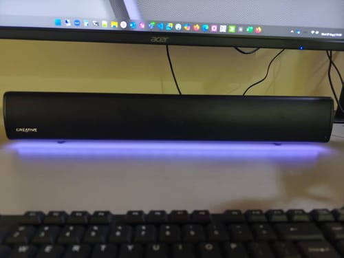 Customer photo review of Creative Labs Sound Blaster GS5 RGB Gaming Soundbar