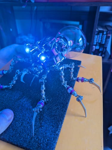 Customer photo review of Cyberpunk Plasma Ball Spider