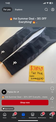 Customer photo review of Summer Compression Sleeves V2 for Knees and Legs