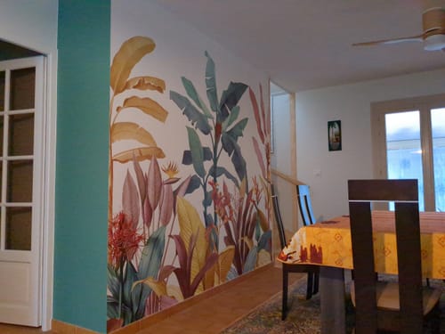 Customer photo review of Papier Peint Tropical Feuille de Bananier