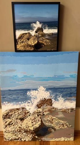 Customer photo review of Custom Paint by Numbers Kit