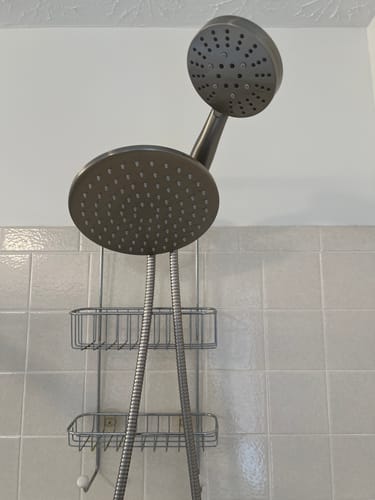 Customer photo review of All Metal 3-Spray Dual Shower Head Combo with Hand Held & Rain Shower, 2.5 GPM