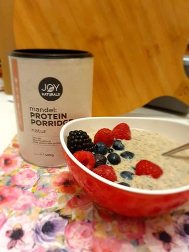 Customer photo review of Bio Protein Porridge Mandel-Natur Mega-Pack-1000g