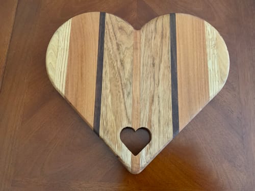 Customer photo review of 12.5x11.0" Heart Serving Board Acrylic Router Template