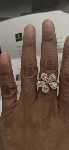 Customer photo review of 10K SOLID YELLOW GOLD 1.25 CARAT NATURAL DIAMONDS WOMEN RING