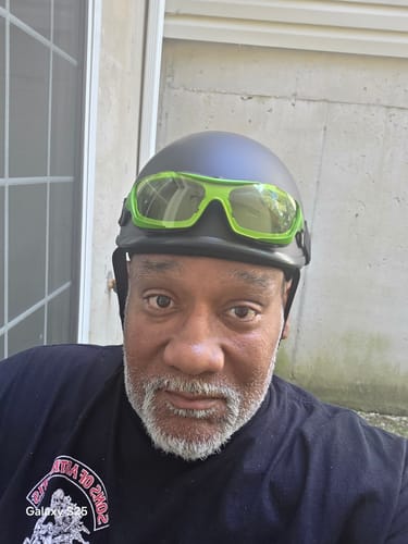 Customer photo review of New- Polo Switchback DOT Reversible Helmet Flat & Gloss Black
