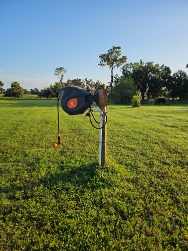 Customer photo review of Retractable Garden Hose Reel-1/2in-100ft