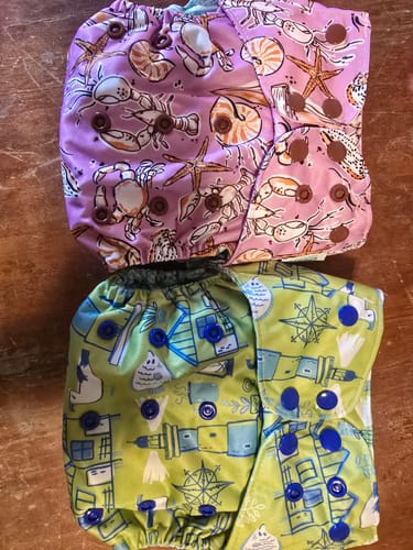 Customer photo review of Shop the Vault: Pocket Cloth Diaper with Athletic Wicking Jersey