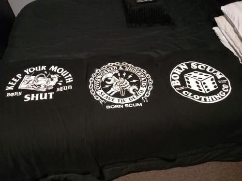 Customer photo review of KEEP YOUR MOUTH SHUT T-SHIRT