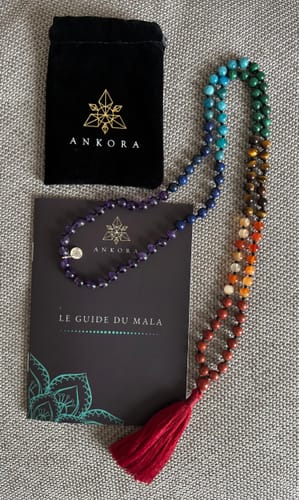 Customer photo review of Collier Mala des 7 chakras « Guérison » - 6 mm