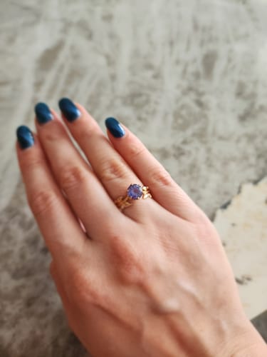 Customer photo review of Florence | טבעת אלכסנדריט ויהלומים