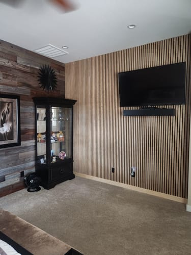 Customer photo review of Acoustic Slat Wall Panel | Natural Oak | Premium 3-sided Wood Veneer