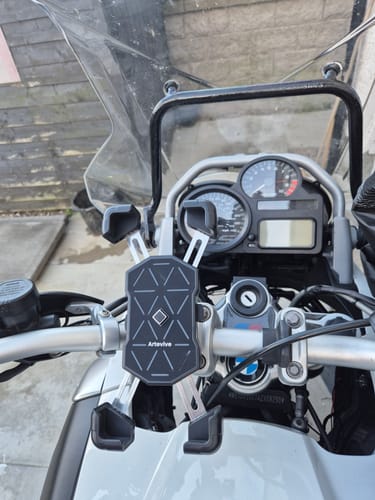 Customer photo review of GripMount – Motorcycle Phone Holder