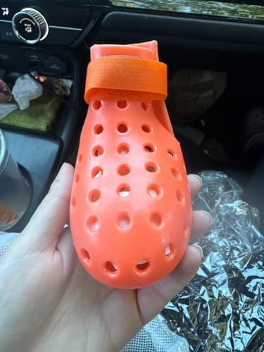 Customer photo review of WagWellies® Mojave Neon Orange