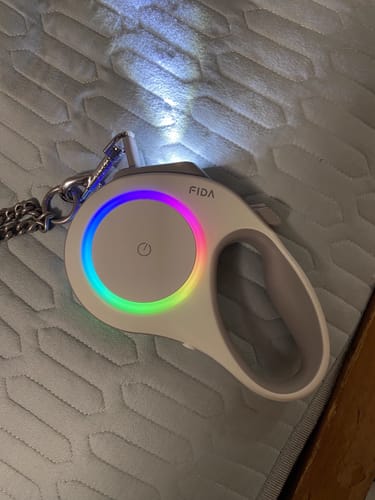 Customer photo review of FIDA LED Lighted Retractable Dog Leash