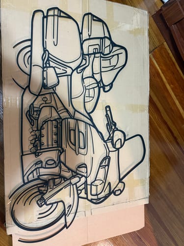 Customer photo review of Your Custom Bike Silhouette Metal Wall Art