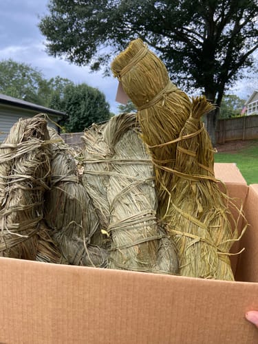 Customer photo review of Hunting Blind Raffia Grass (Individual)