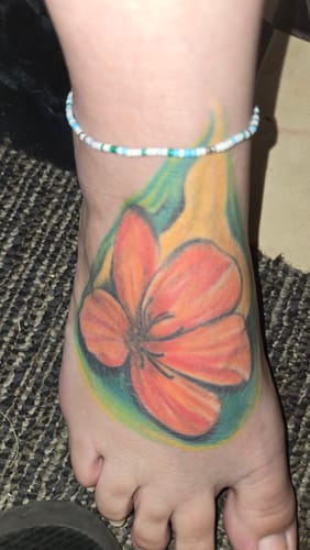 Customer photo review of Painless Tattoo Numbing Cream