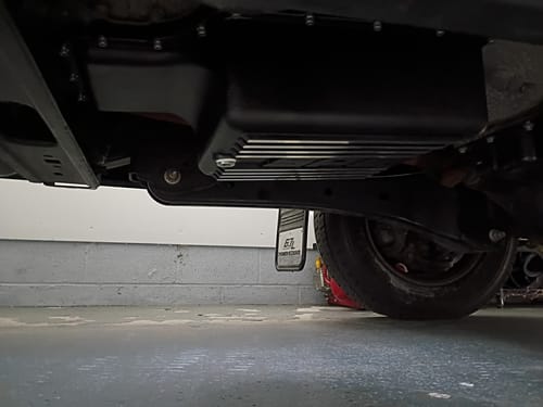 Customer photo review of SPE Motorsport 2011-2019 6.7L Powerstroke 6R140 Deep Transmission Pan