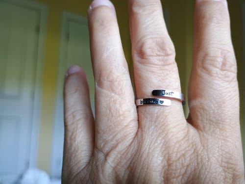 Customer photo review of Just Breathe Ring