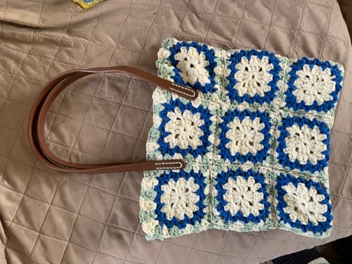 Customer photo review of Lisboa Tiles Tote Crochet Kit