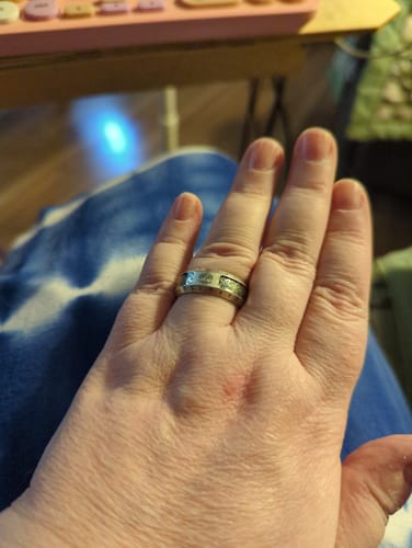 Customer photo review of Blessing Of Yggdrasil - Titanium Steel Viking Rune Ring
