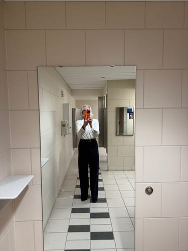 Customer photo review of Rina Sculptural Pant - OrigamiTech :: Dark Navy