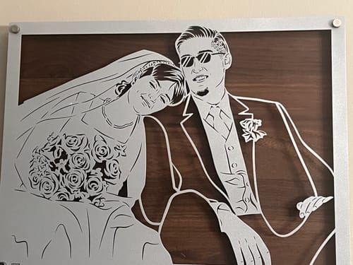 Customer photo review of Custom Metal Portrait