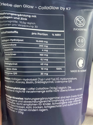 Customer photo review of CollaGlow by K7