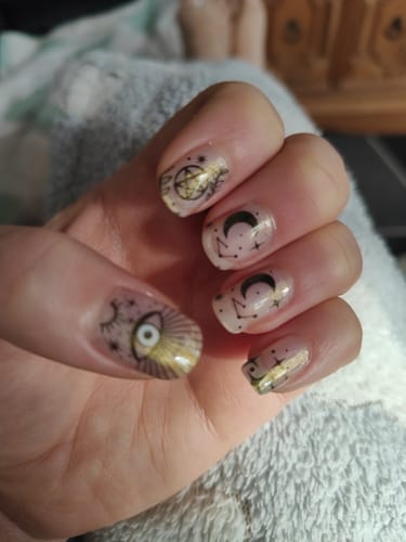 Customer photo review of Cavalieri Nail Wraps | Halloween Themed Nail Polish Wrap