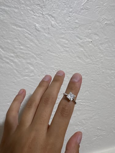 Customer photo review of Amaya 2 Carat Princess Cut Solitaire Lab Grown Diamond Ring in Platinum