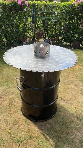 Customer photo review of 4Grill Oil Barrel Barbecue